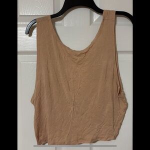 GUC Tan Open Back Crop Offline by Aerie Tank